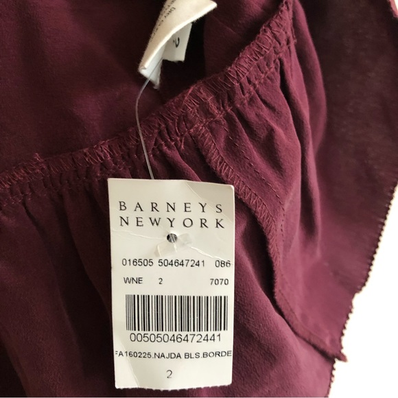 Ulla Johnson Blouse Silk Ruffle Pintuck Nadja US 2 NWT - Picture 10 of 11